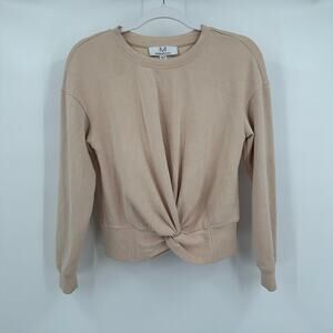 Magaschoni Womens Minimalist Top Size XS Criss Cross Hem Capsule Layering Career